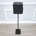 FixtureDisplays®Black Metal Donation Box Floor Stand Lobby Foyer Tithes & Offering Suggestion Collection Ballot Box 11065+10918-BLACK